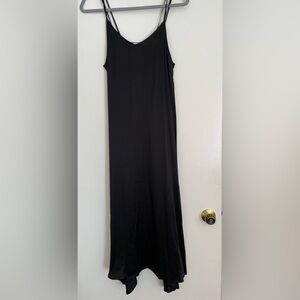 Monoprix Premium 100 silk Black Dress Size S